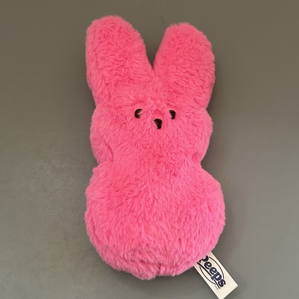 Peeps Pink and Multicolor Fuzzy Bunny Rabbit 8 Inch Plush Dan Dee Lot of 2 - Picture 7 of 12